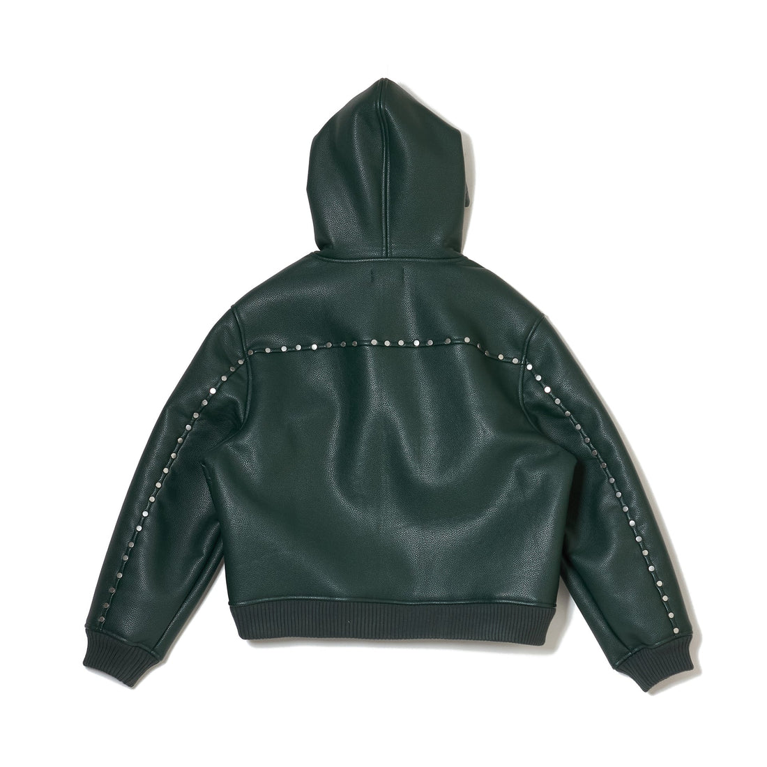 AFB HOODED STUDDED BOMBER (GREEN)