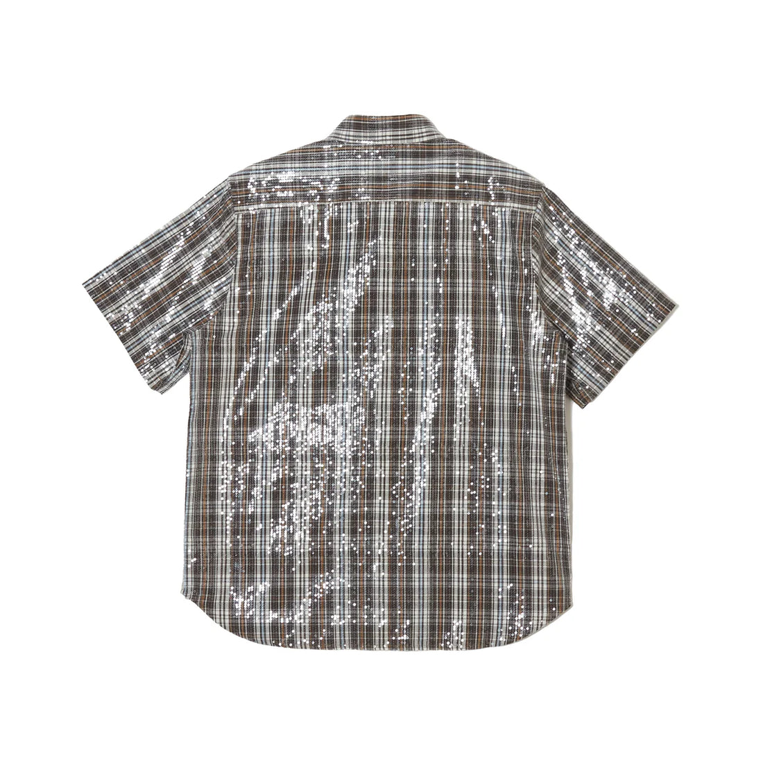 SPANGLE SS SHIRTS (BROWN)