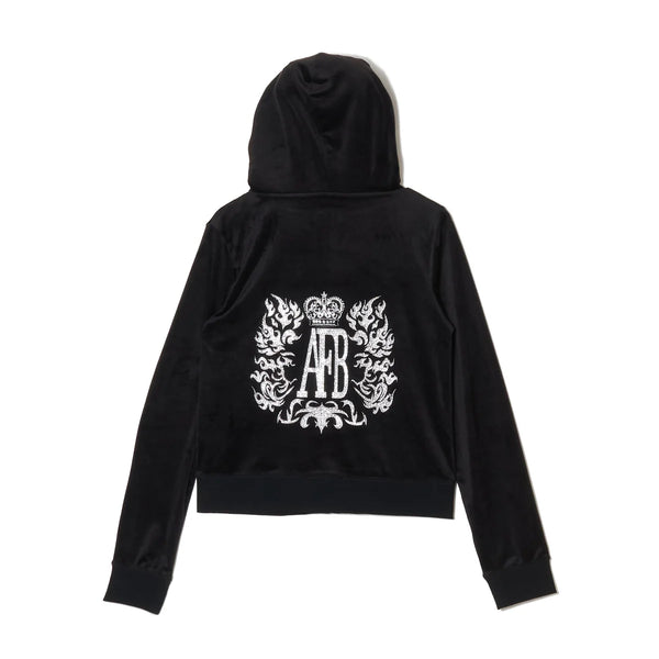 AFB WMS VELOUR HOODIE (BLACK)