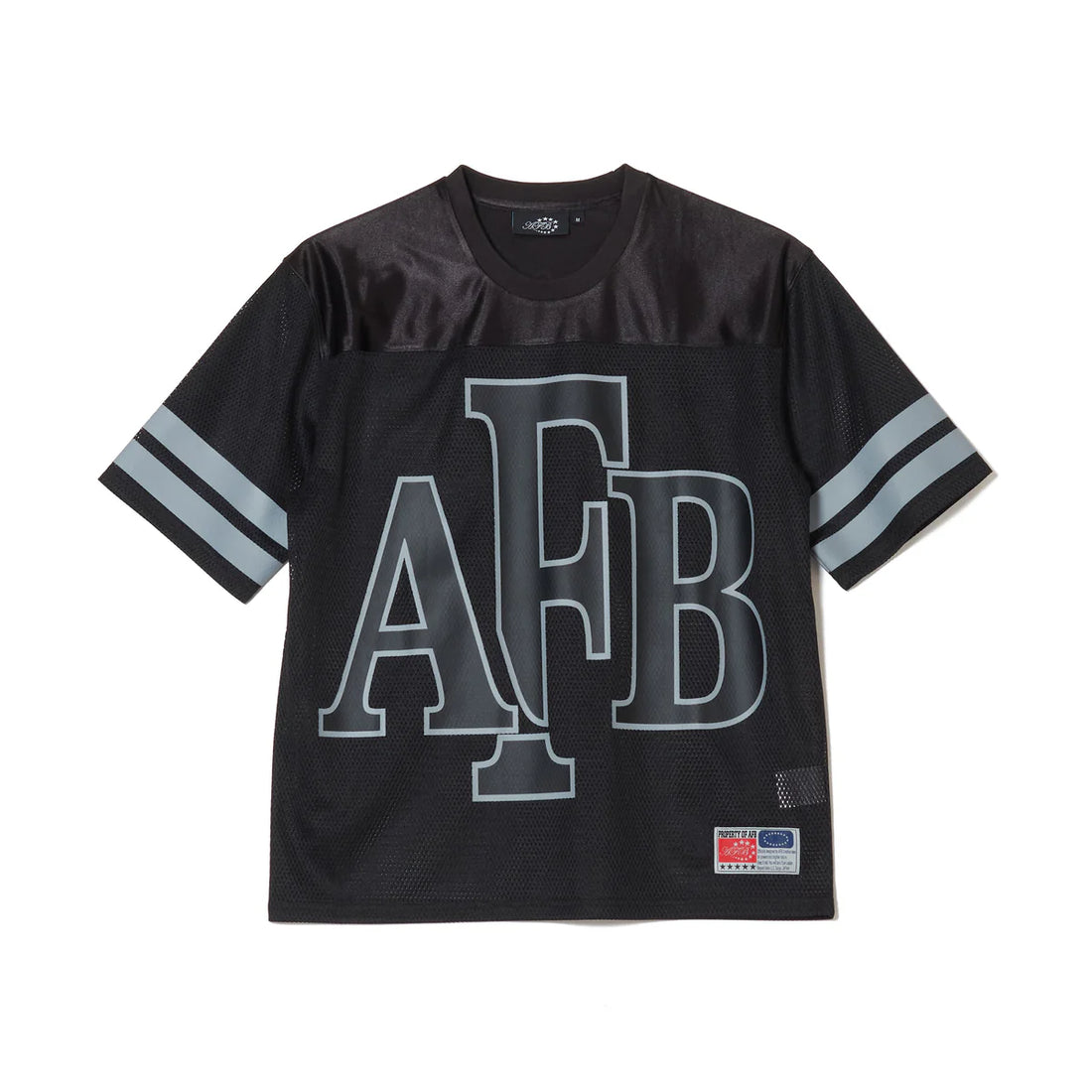 BIG LOGO MESH FOOTBALL TEE (BLACK)