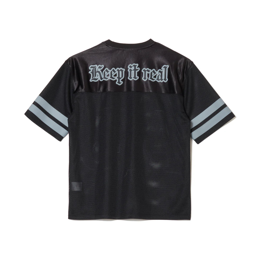 BIG LOGO MESH FOOTBALL TEE (BLACK)
