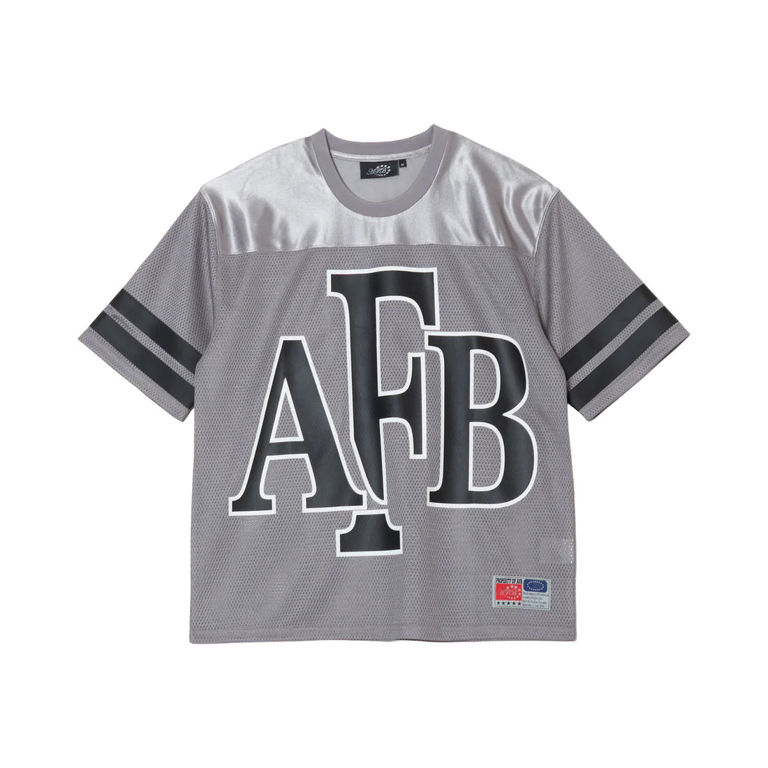 BIG LOGO MESH FOOTBALL TEE (GREY)