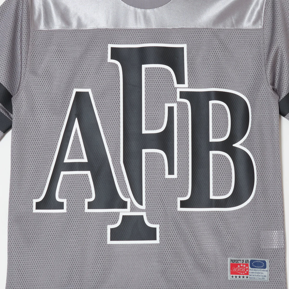 BIG LOGO MESH FOOTBALL TEE (GREY)