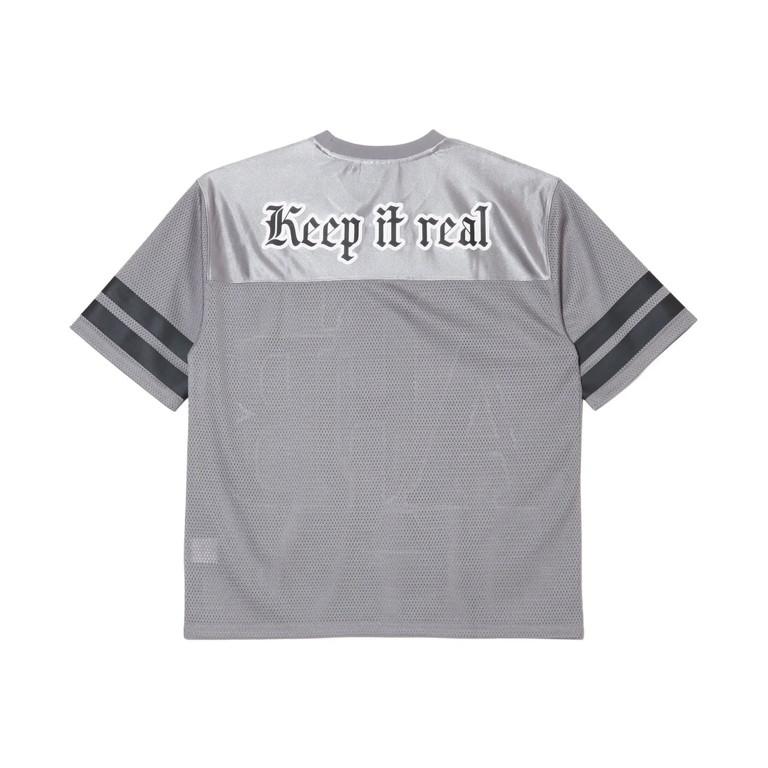 BIG LOGO MESH FOOTBALL TEE (GREY)