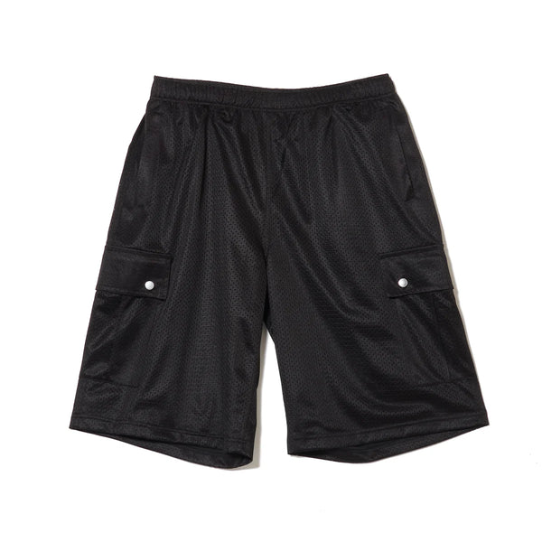 AFB MESH WIDE CARGO SHORTS (BLACK)