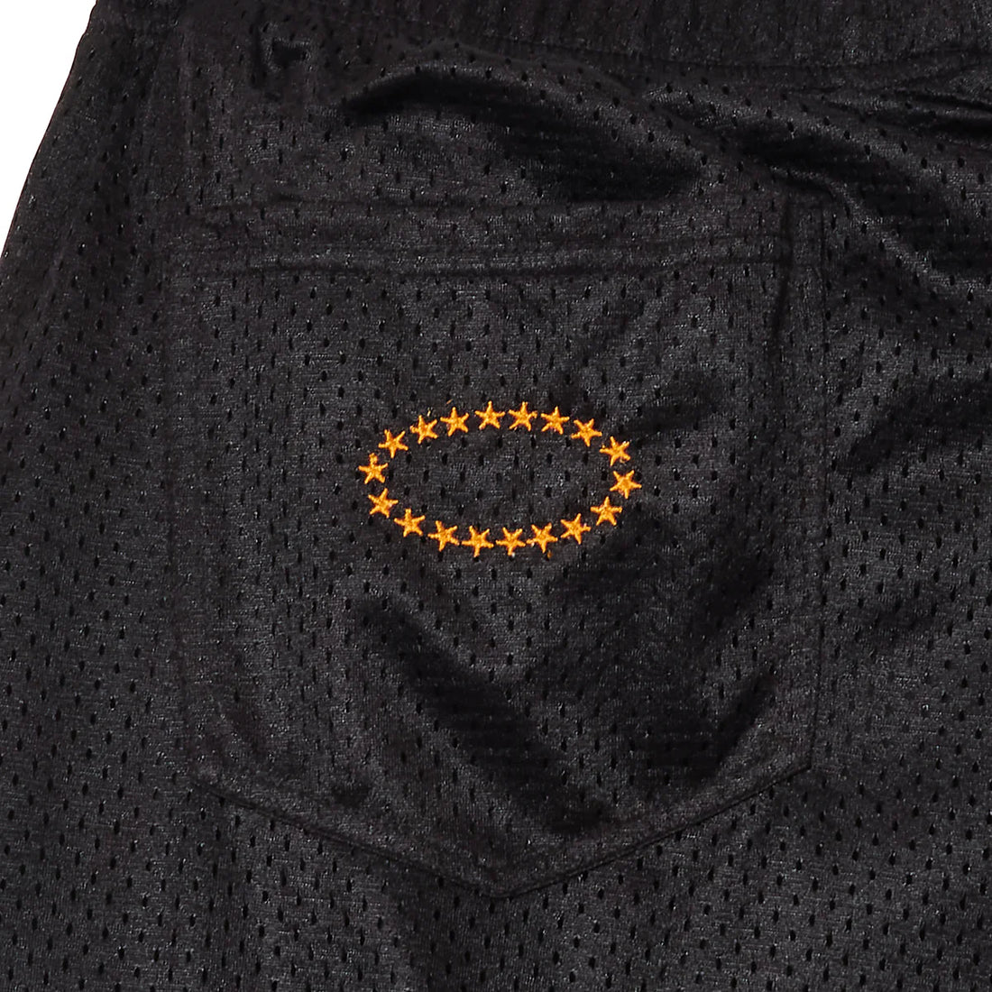 MESH WIDE CARGO SHORTS (BLACK)