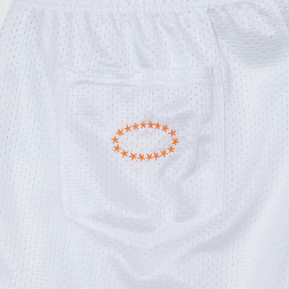 MESH WIDE CARGO SHORTS (WHITE)