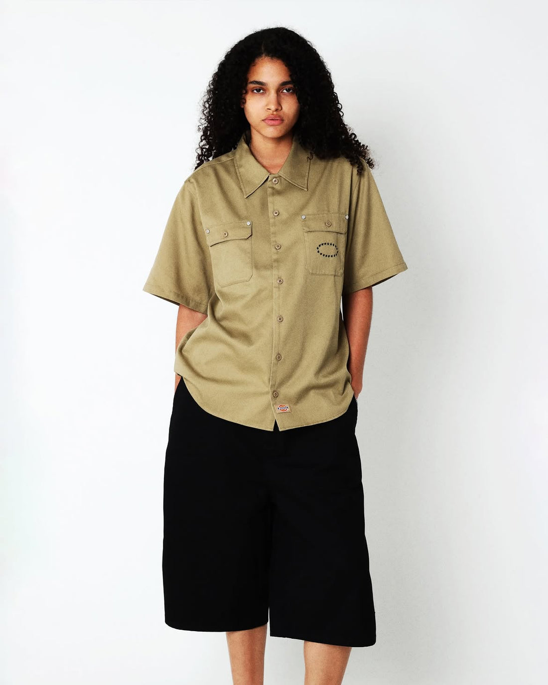 AFB DICKIES STUDDED SHORTS BLACK