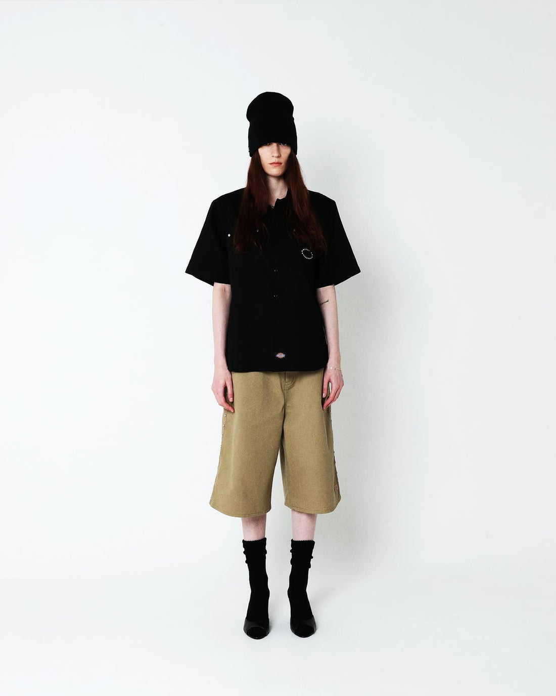 AFB DICKIES STUDDED SHORTS TAN