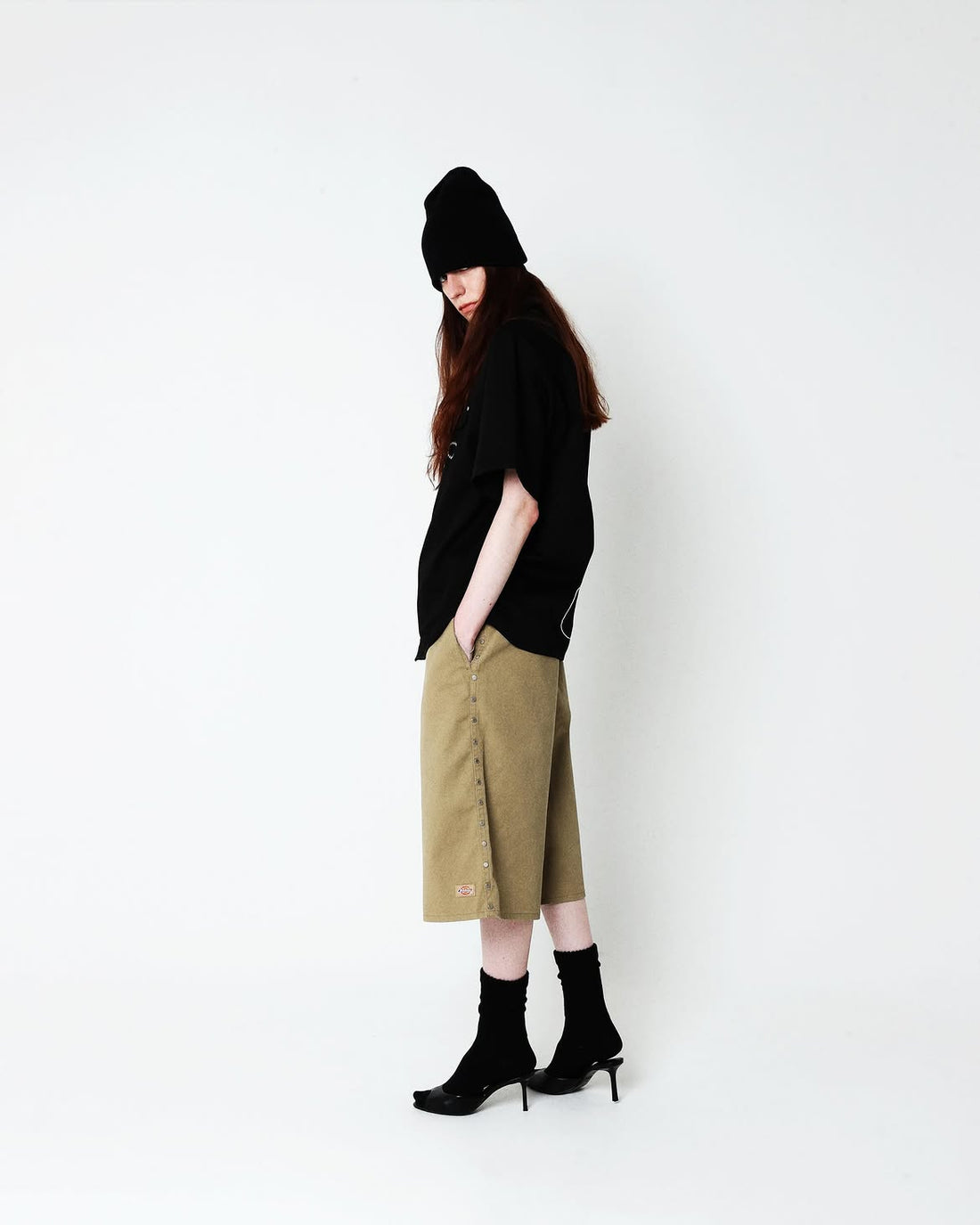 AFB DICKIES STUDDED SHORTS TAN