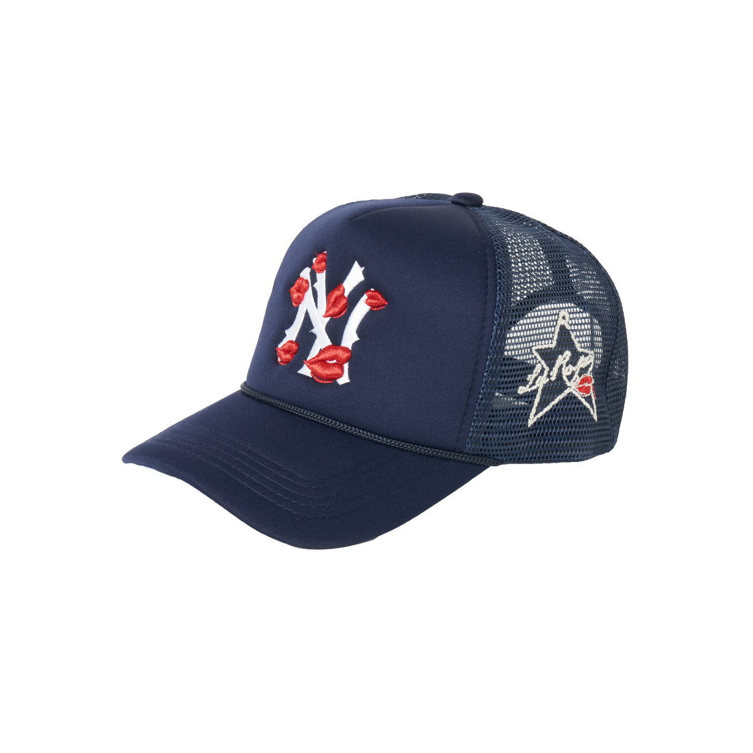 La Ropa "NY is Kissing Me" Navy Trucker Hat