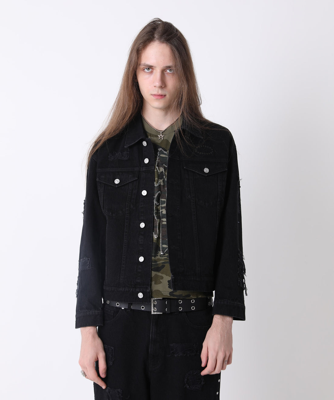 AFB OVERSIZED PATCHED DENIM JACKET