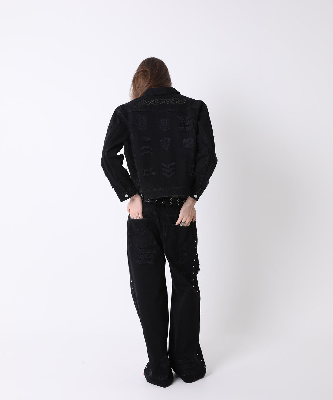 AFB OVERSIZED PATCHED DENIM JACKET