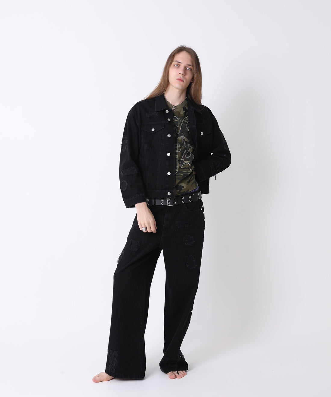 AFB OVERSIZED PATCHED DENIM JACKET