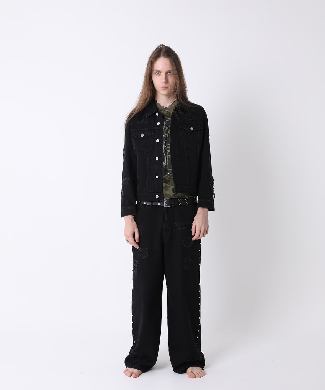 AFB OVERSIZED PATCHED DENIM JACKET