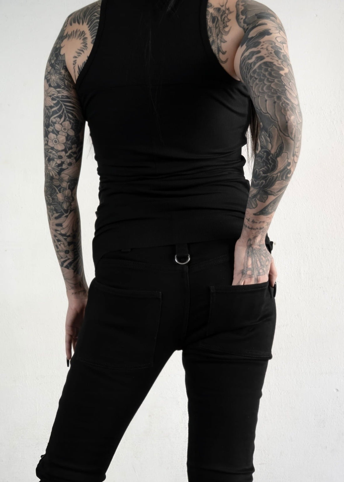 NO MASS PROD. 013GLM LACEDUP SKINNY JEANS