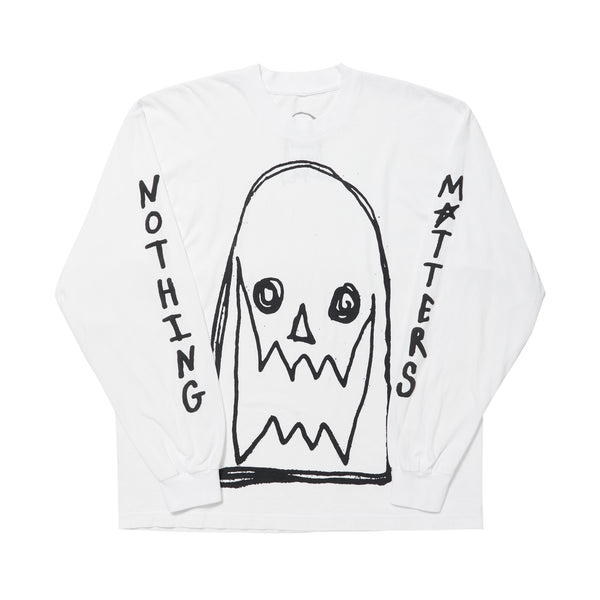 ASSPIZZA Nothing Matters LS T-Shirt (White)