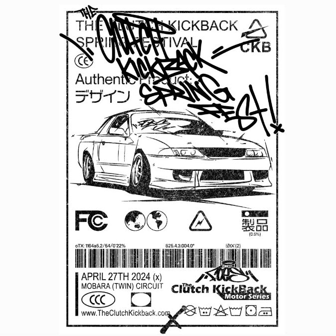 The Clutch Kickback "Spring Fest" Label Sticker (Black)