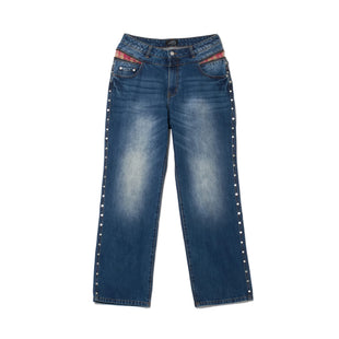 AFB STUDDED BACK ZIP JEANS
