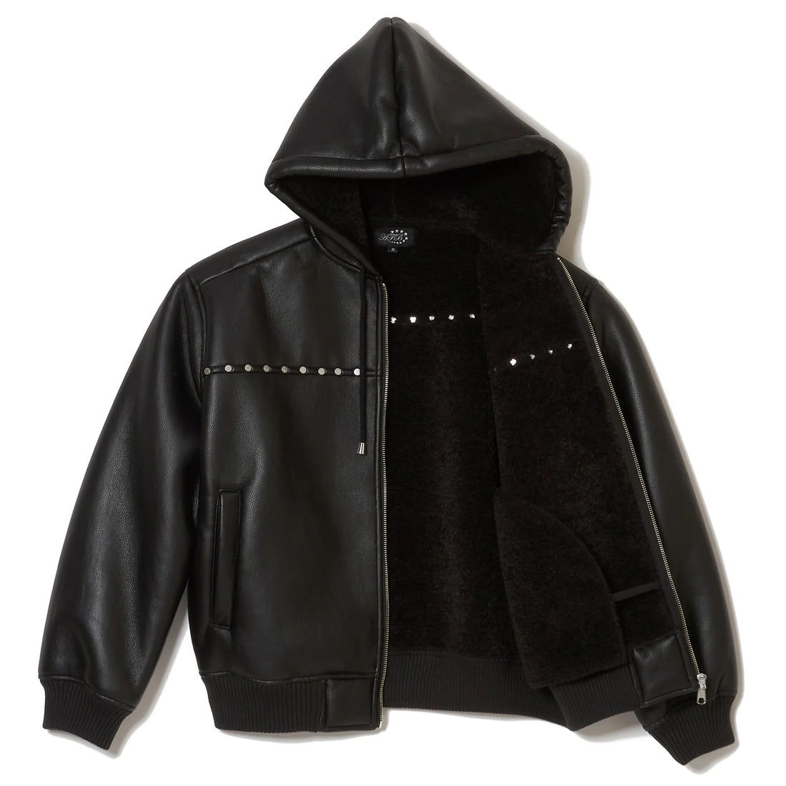 AFB Studded Hooded Bomber Jacket