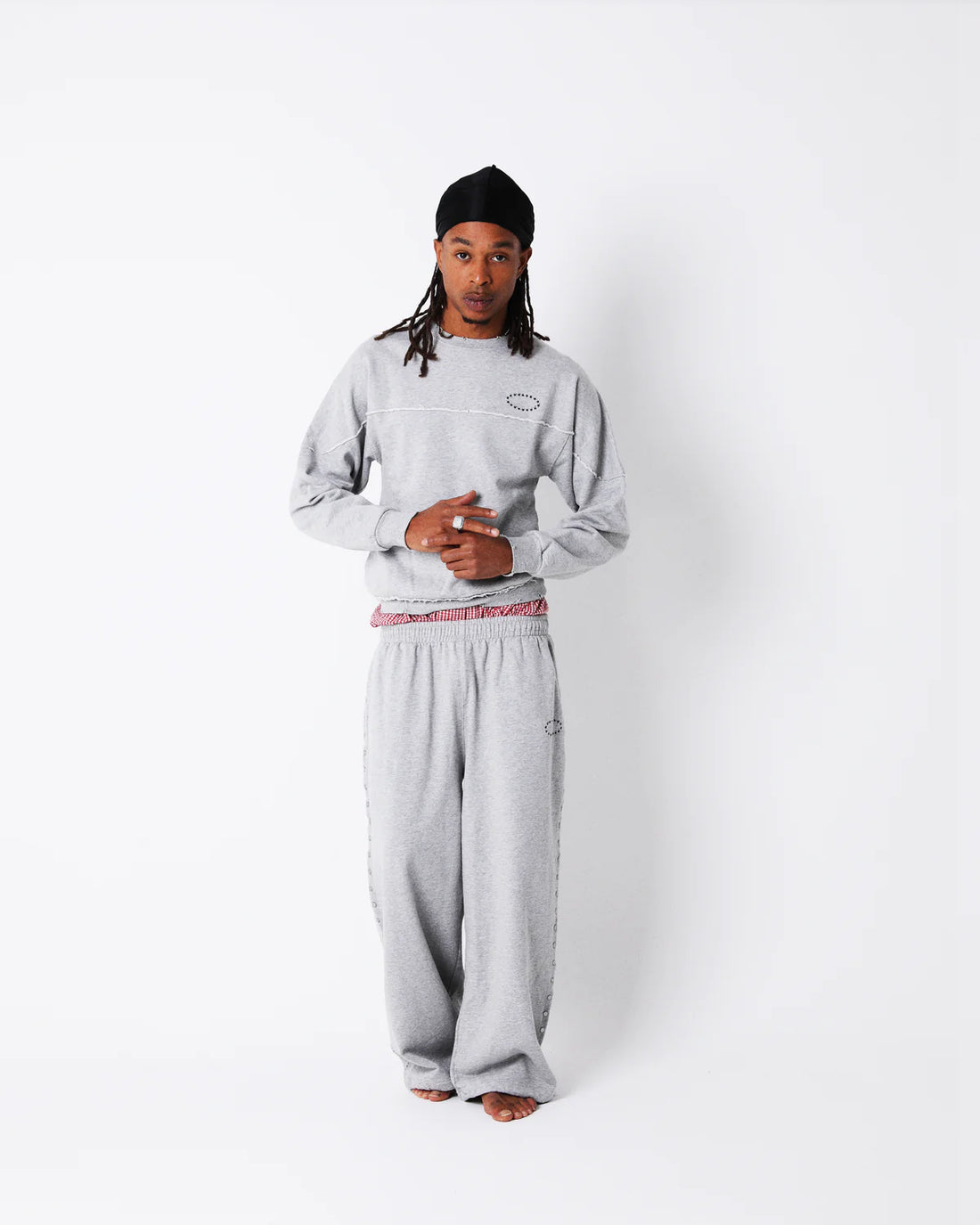 AFB STUDDED BAGGY SWEAT PANTS