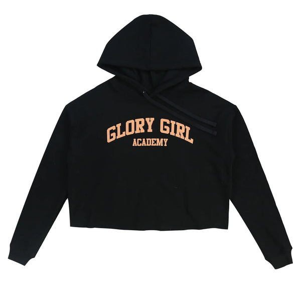 GLO GANG Glory Girl Academy Crop Hoodie (Black)