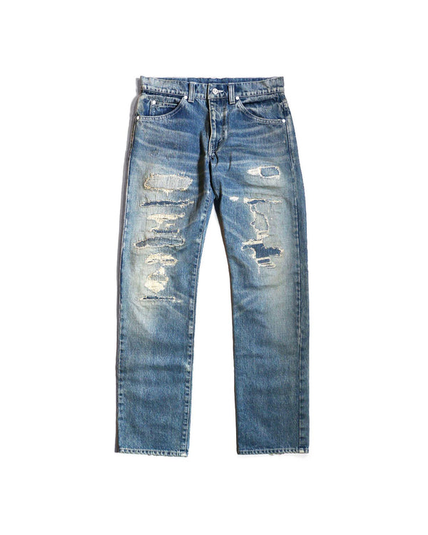 SKINS Damaged Straight Denim Pants