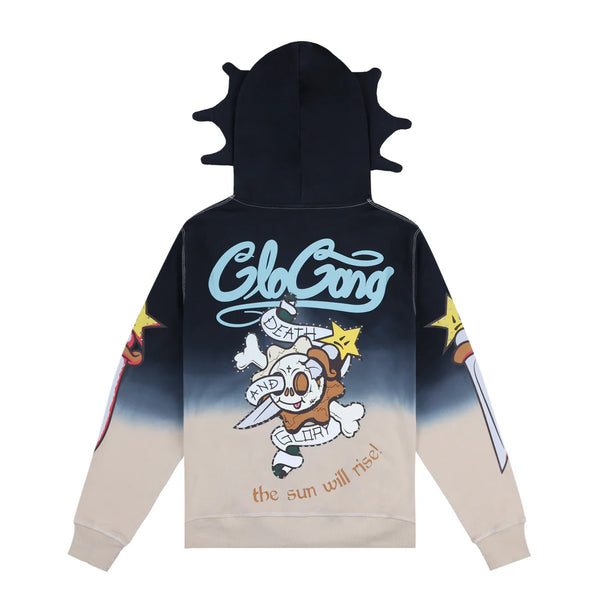 GLO GANG Death and Glory Full Zip Hoodie (Black)