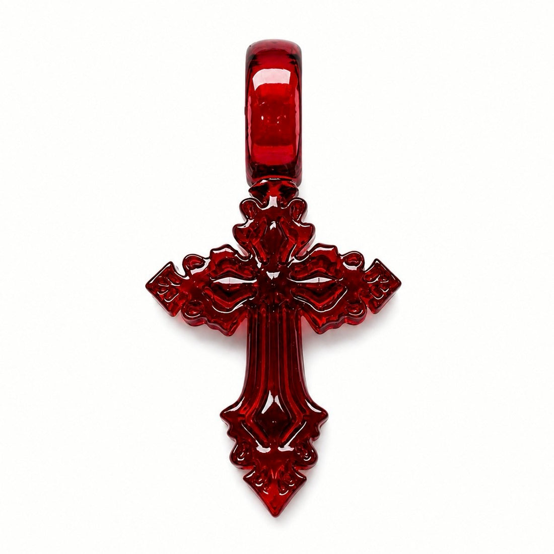 EL HEM CROSS PENDANTS (RED)