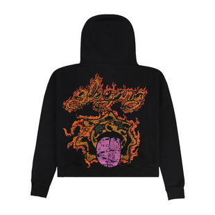 GLO GANG Flaming Glo Tongue Hoodie (Black)