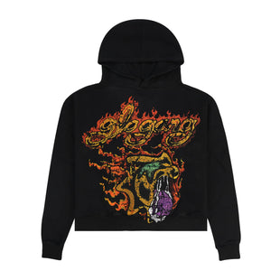 GLO GANG Flaming Glo Tongue Hoodie (Black)