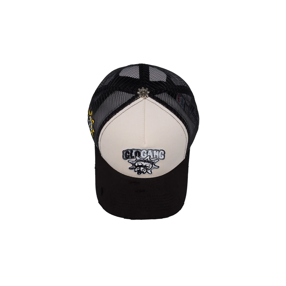 GLO GANG Classic Logo Trucker Hat (Black/White)