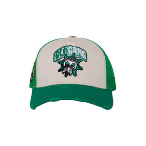 GLO GANG Classic Logo Trucker Hat (Green/White)