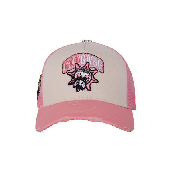 GLO GANG Classic Logo Trucker Hat (Pink)