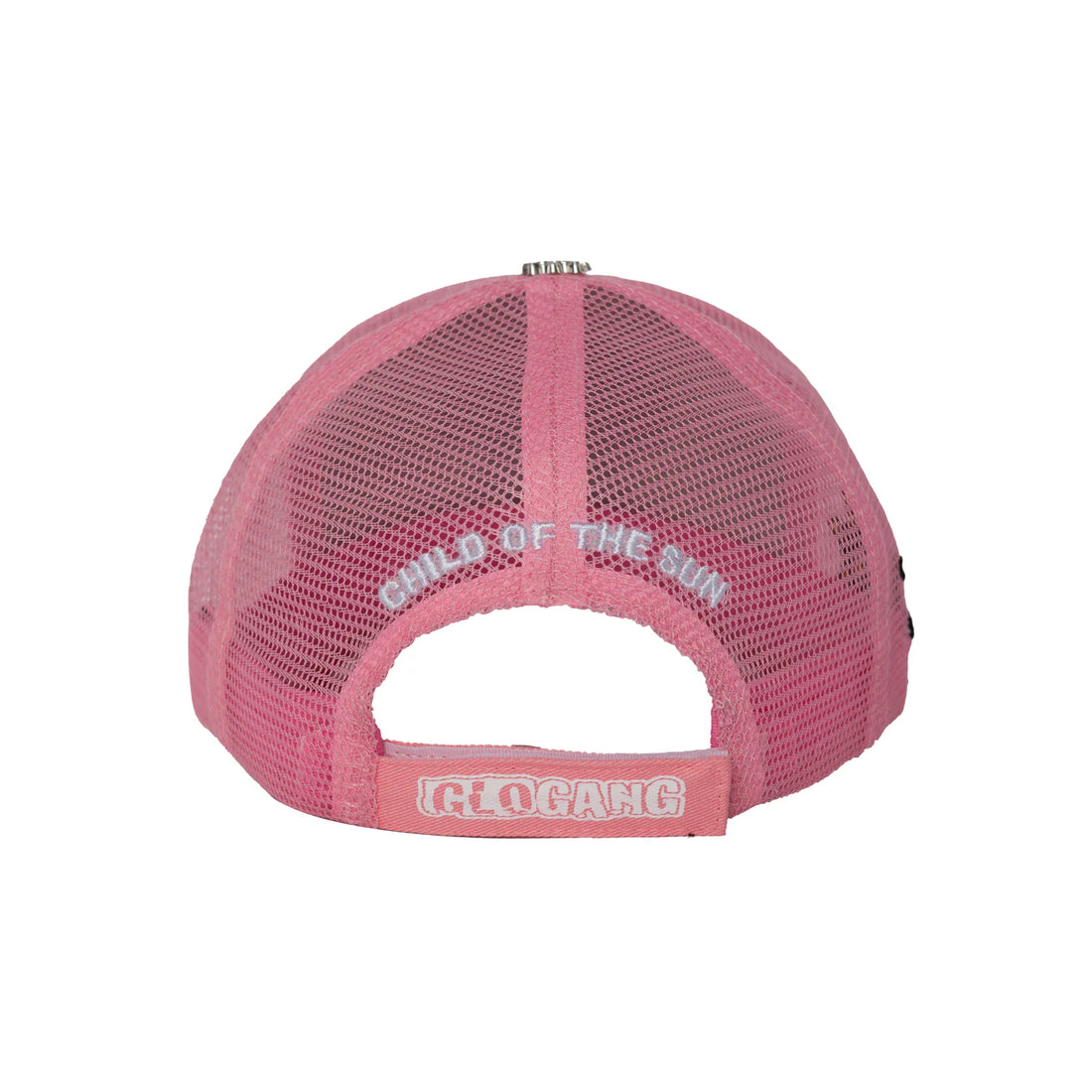 GLO GANG Classic Logo Trucker Hat (Pink/White)