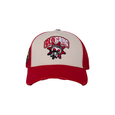 GLO GANG Classic Logo Trucker Hat (Red/White)
