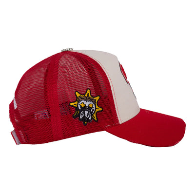 GLO GANG Classic Logo Trucker Hat (Red/White)