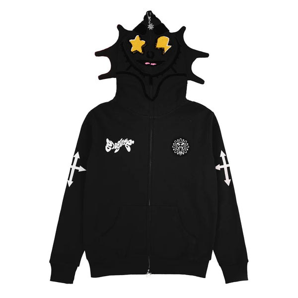 GLO GANG Glo Man Full Zip Hoodie (Black)