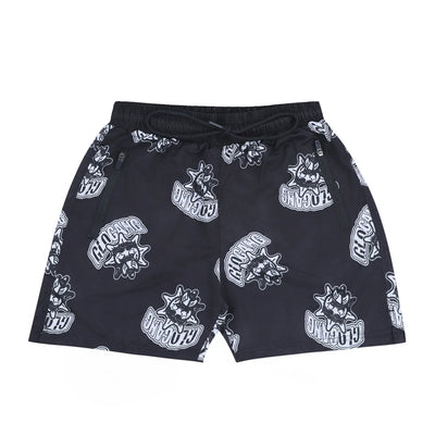 GLO GANG Glo Sun Pattern Shorts (Black)