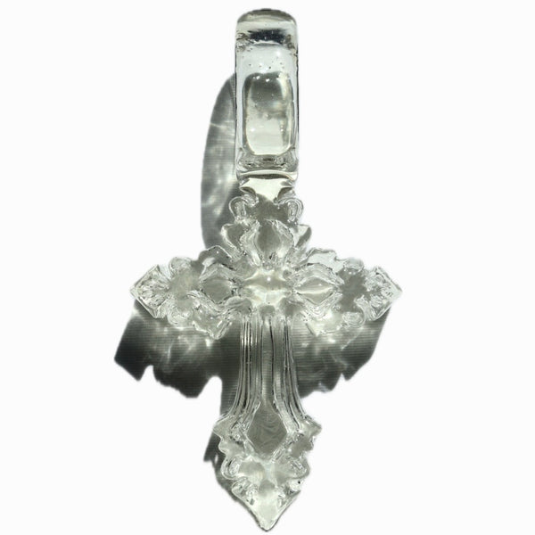 HEM CROSS PENDANT (CLEAR)