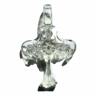 CROSS SKULL BAT PENDANT (CLEAR)