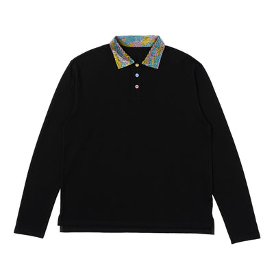 Ice On My Neck LS Polo - Black