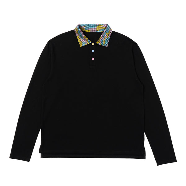 Ice On My Neck LS Polo - Black