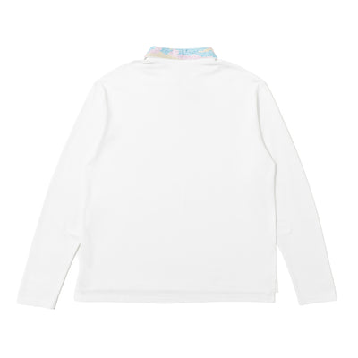 Ice On My Neck LS Polo - White Description
