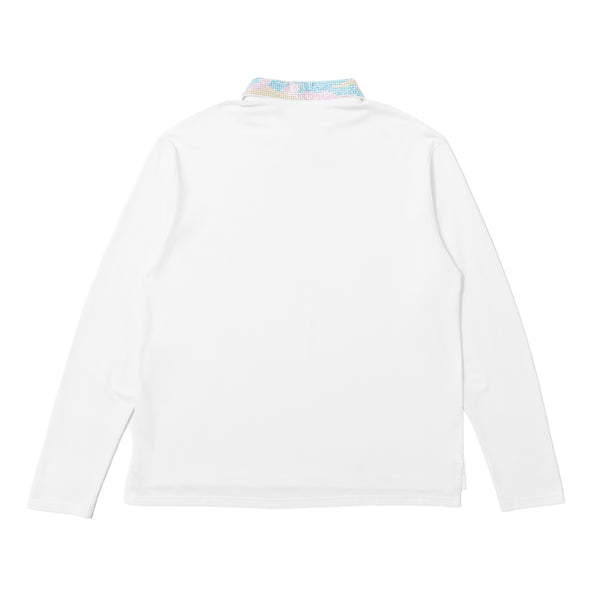 Ice On My Neck LS Polo - White Description