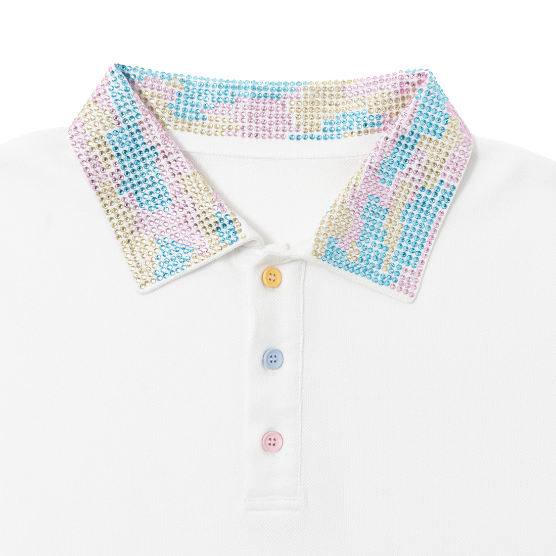 Ice On My Neck LS Polo - White Description