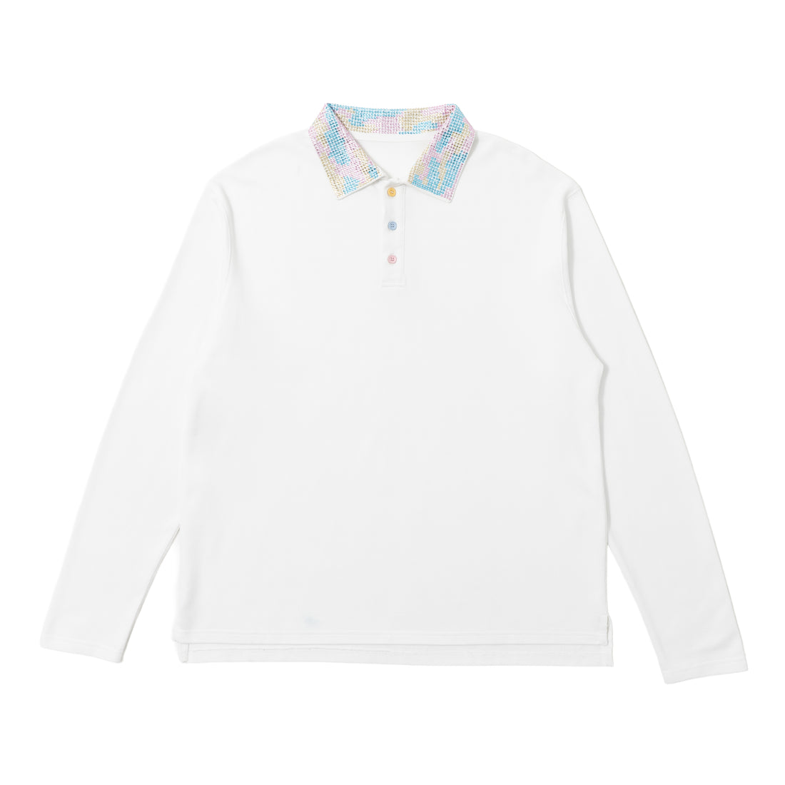 Ice On My Neck LS Polo - White Description