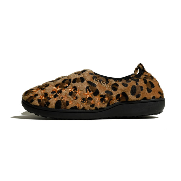 AFB LEOPARD STAR MULE (BROWN)