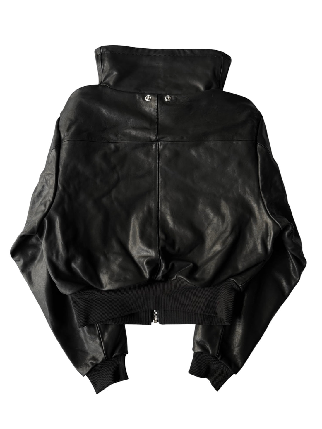 HIGH COLLAR LEATHER JACKET