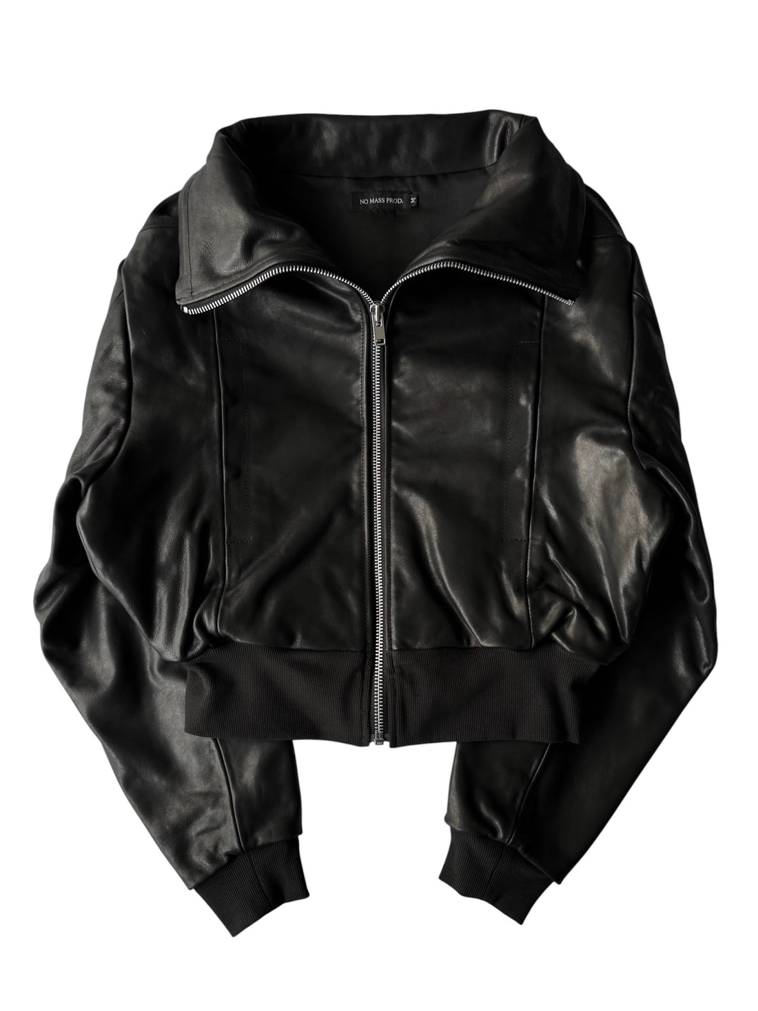 HIGH COLLAR LEATHER JACKET